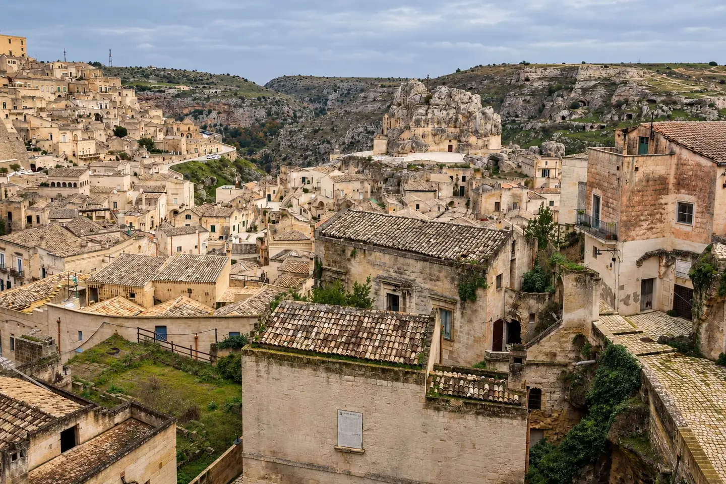 The Sassi of Matera glowing in Basilicata